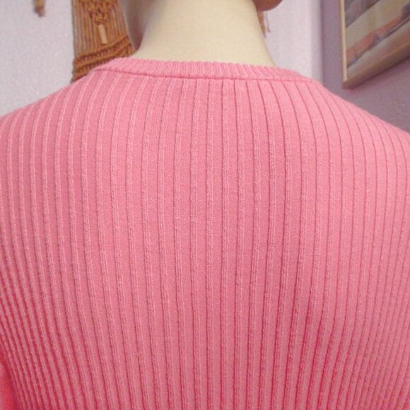 J.McLaughlin Seaspray Sweater Size M Pink Ribbed Pullover Pink Nautical Preppy - Picture 11 of 14
